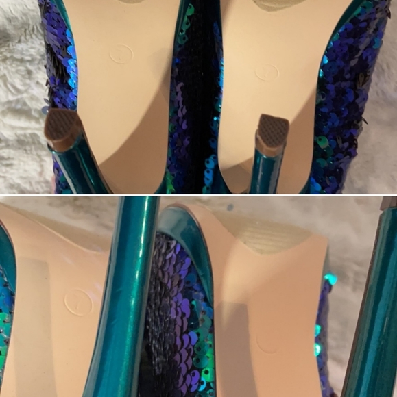 Liliana sequined open toe booties - Picture 4 of 4